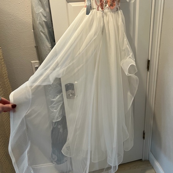 Sequin Hearts White and Pink Backless Formal Dress - Picture 10 of 10